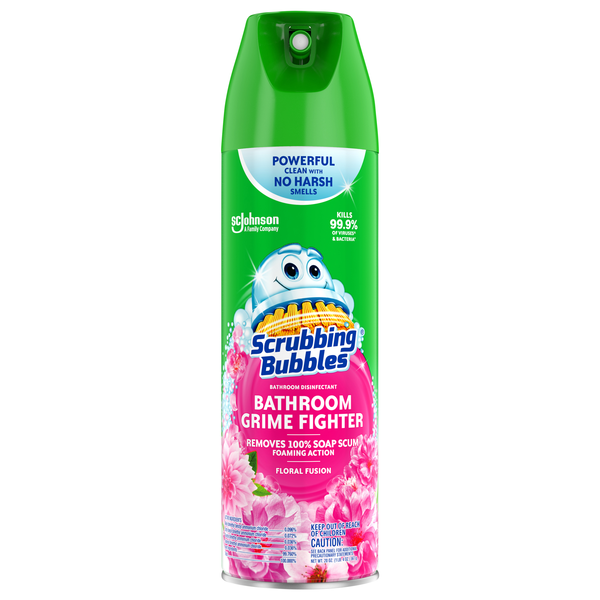 Scrubbing Bubbles Floral Fusion Bathroom Disinfectant Spray Aerosol