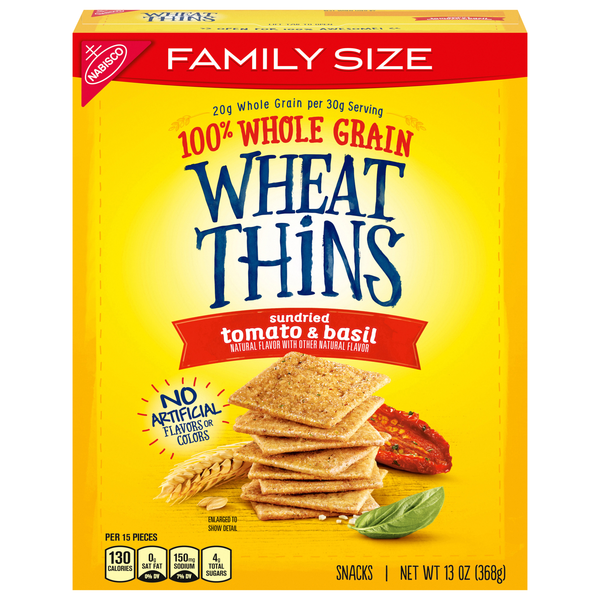 Nabisco Wheat Thins Sun-Dried Tomato & Basil Whole Grain Crackers