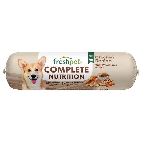 Freshpet Complete Nutrition Chicken Recipe Adult Wet Dog Food Refrigerated