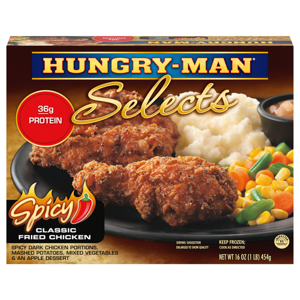 Hungry-Man Selects Spicy Classic Fried Chicken Protein Frozen Meal