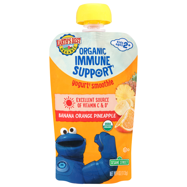 Earth's Best Organic Immune Support Banana Orange Pineapple Smoothie