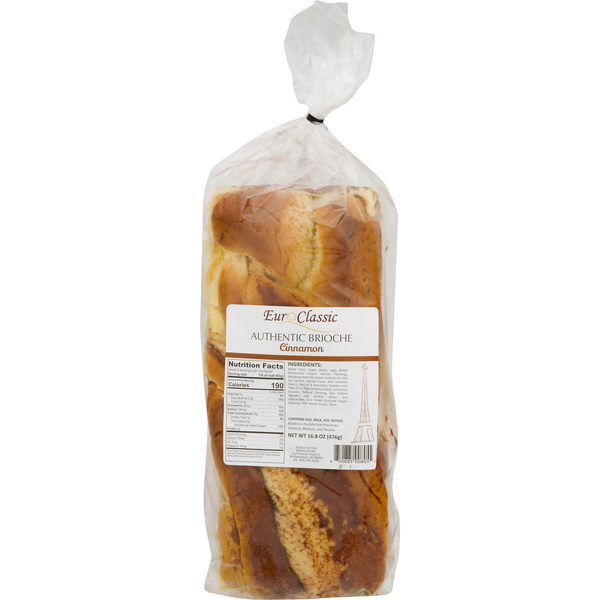 Euro Classic Authentic Cinnamon Brioche Bread Loaf