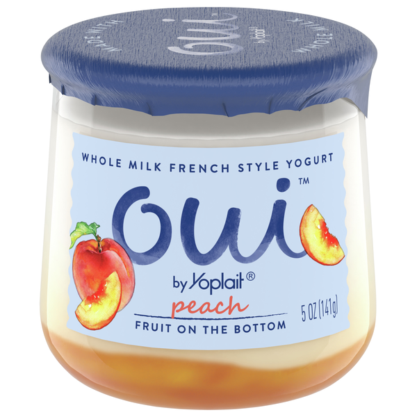Oui by Yoplait Whole Milk Fruit on the Bottom Peach French Style Yogurt