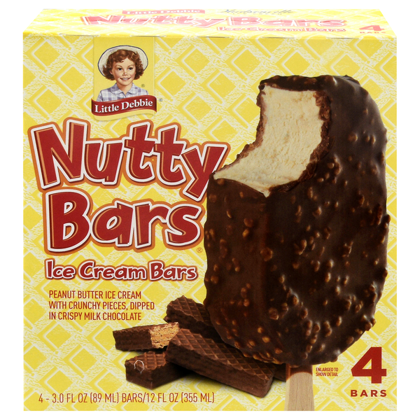 Little Debbie Nutty Bars Ice Cream Bars - 4 ct
