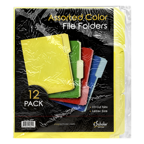 IScholar Assorted Color File Folders