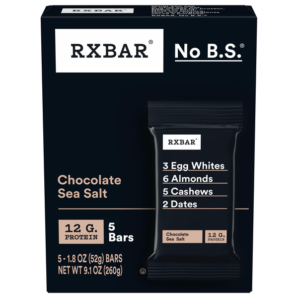 RXBAR Chocolate Sea Salt 12g Protein Bars - 5 ct