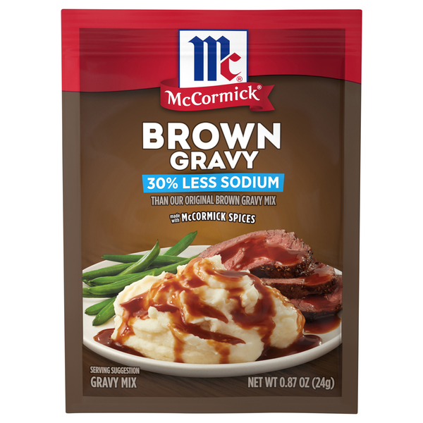 McCormick 30% Less Sodium Brown Gravy Mix Packet