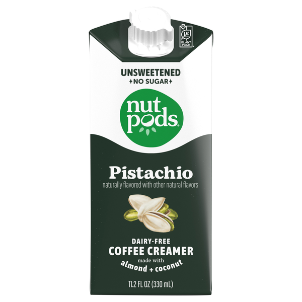 nutpods Dairy Free Unsweetened Pistachio Almond + Coconut Coffee Creamer