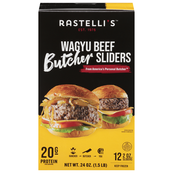 Rastelli's Wagyu Beef Butcher Sliders - 12 ct Frozen