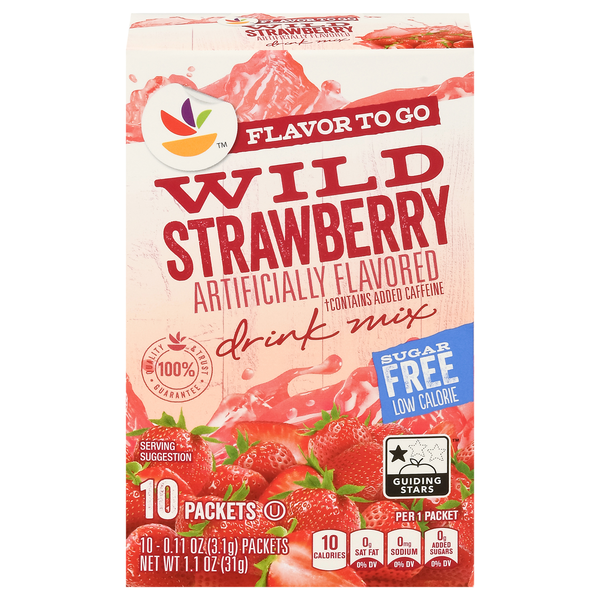 Stop & Shop Sugar Free Wild Strawberry Drink Mix - 10 ct