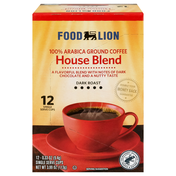 Food Lion House Blend Dark Roast Single Serve Coffee Cups