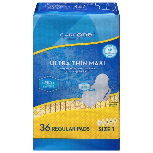CareOne Regular Ultra Thin Maxi Pads with Wings