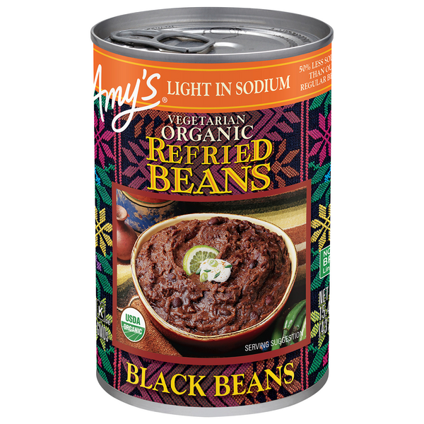 Amy's Organic Vegetarian Light in Sodium Refried Black Beans