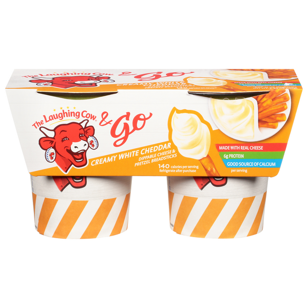 Save on The Laughing Cow & Go Dippable Cheese & Pretzel Breadsticks