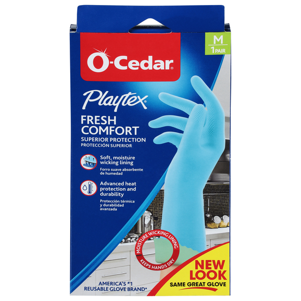 O-Cedar Playtex Fresh Comfort Gloves Medium