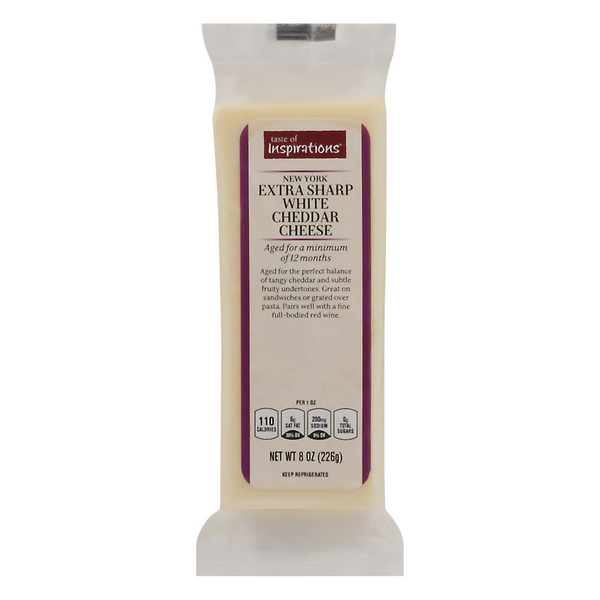 Save on Taste of Inspirations New York White Cheddar Cheese Extra Sharp