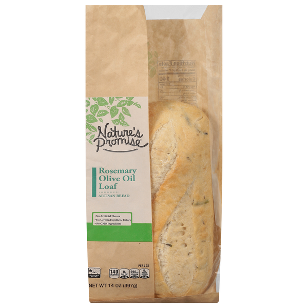 Nature's Promise Bakery Rosemary Olive Oil Artisan Bread Loaf