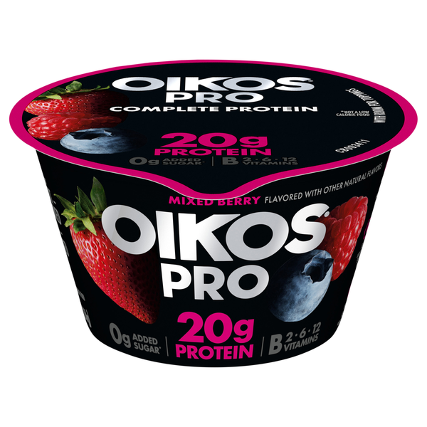 Oikos PRO 20g Protein Mixed Berry Cultured Ultra-Filtered Milk Yogurt Cup