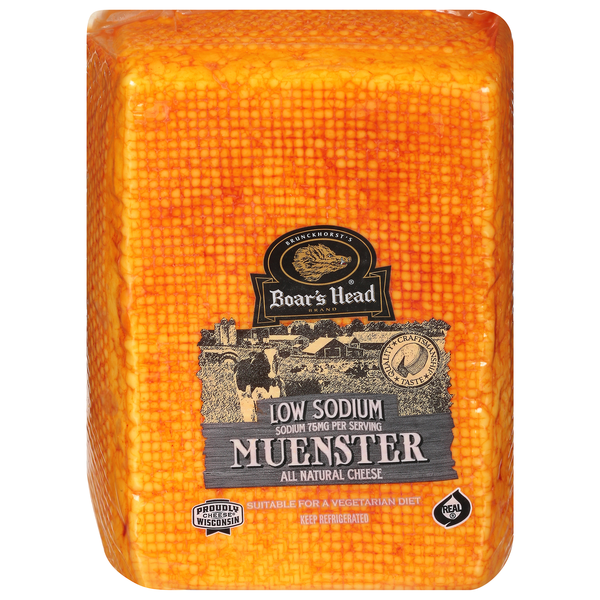 Boar's Head Deli Low Sodium Muenster Cheese (Regular Sliced)