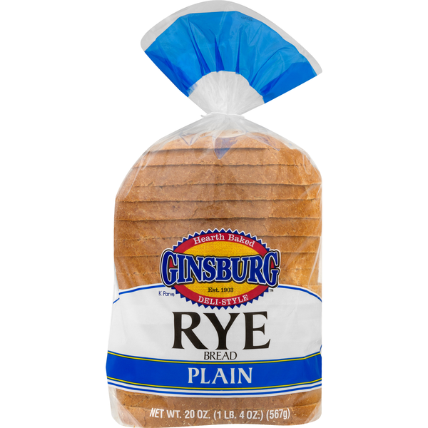 Ginsburg Plain Rye Sliced Bread