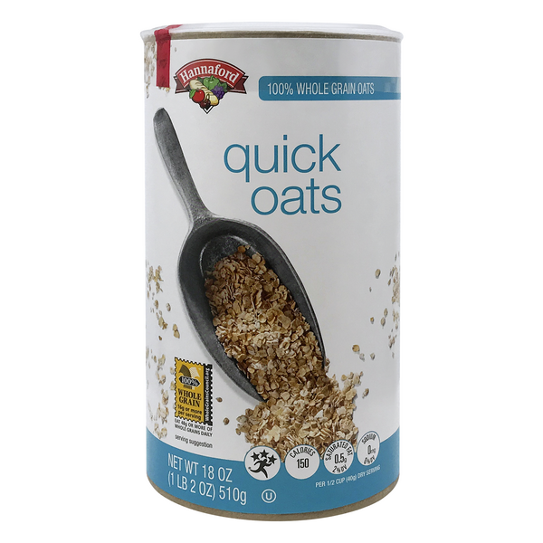 Hannaford 100% Whole Grain Quick Rolled Oats
