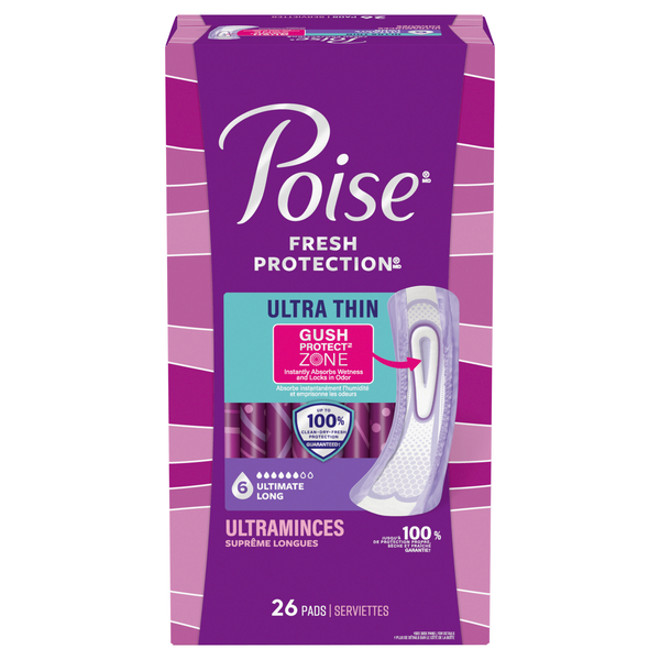 Poise Incontinence Pads Ultra Thins Ultimate Long