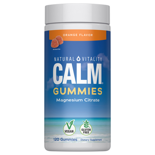 Natural Vitality Calm Anti-Stress Magnesium Orange Supplement Gummies
