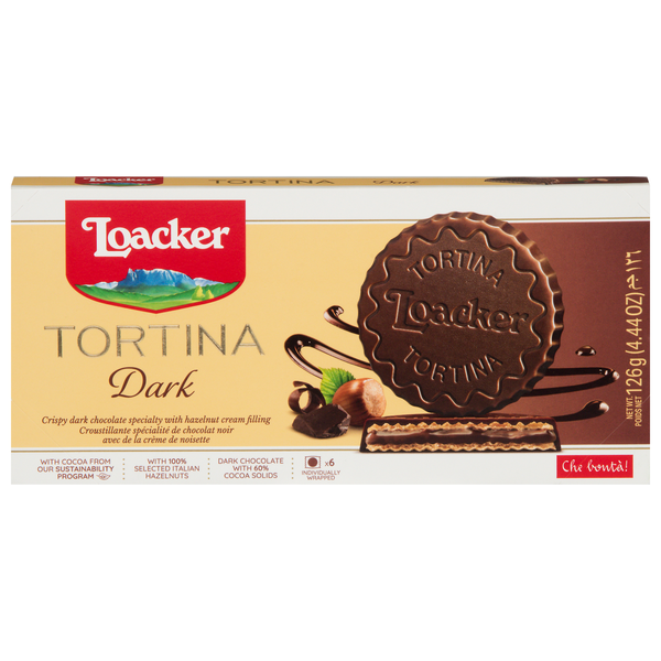 Loacker Dark Tortina - 6 ct