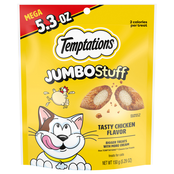 Temptations JUMBO Stuff Tasty Chicken Flavor Crunchy & Soft Cat Treats