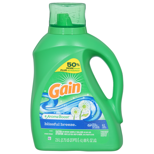 Save on Gain + Aroma Boost Blissful Breeze Liquid Laundry Detergent