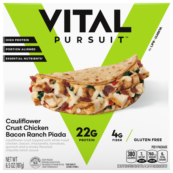 Save on Vital Pursuit Cauliflower Crust Chicken Bacon Ranch Piada