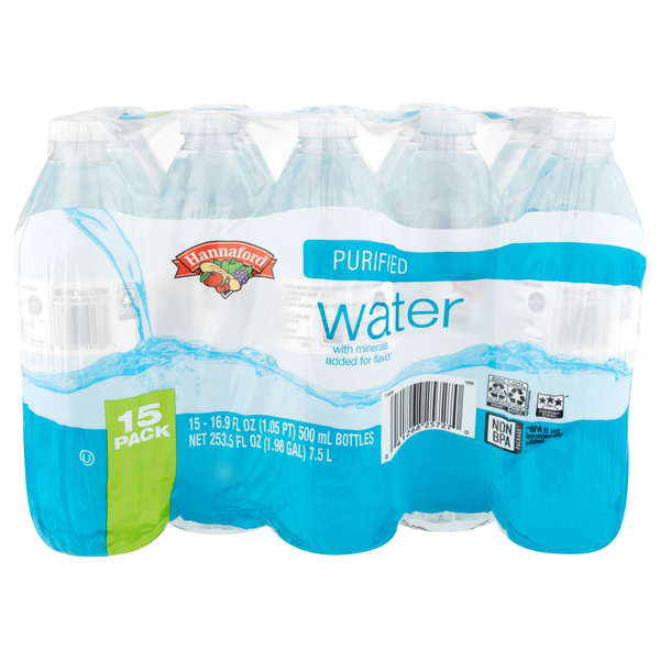 Hannaford Purified Water with Minerals for Flavor - 15 pk
