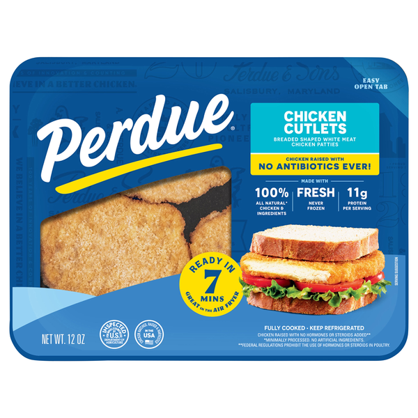 Perdue Natural Breaded Chicken Breast Cutlets - 4 ct Fresh