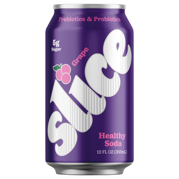Slice Grape Flavored Healthy Soda Refrigerated