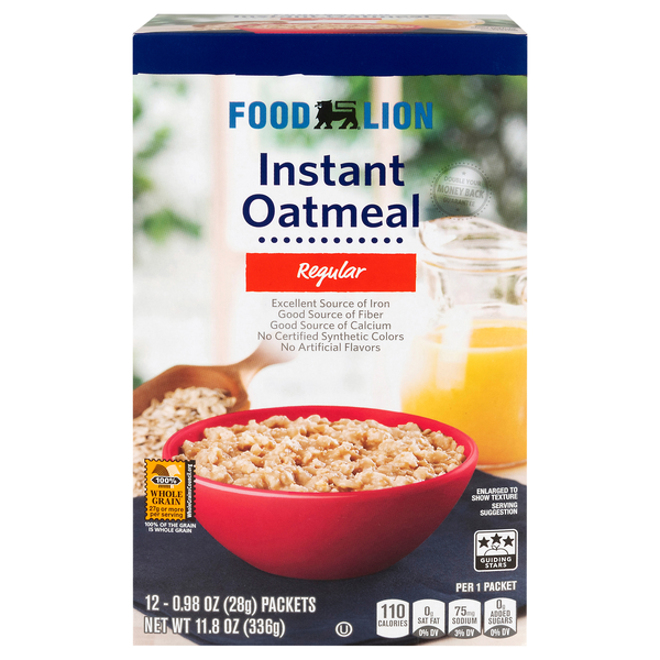 Food Lion Regular Oatmeal - 12 ct