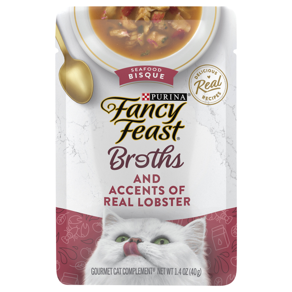 Fancy Feast Broths Cat Complement Seafood Bisque