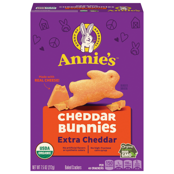Annie's Organic Extra Cheesy Cheddar Bunny Baked Crackers
