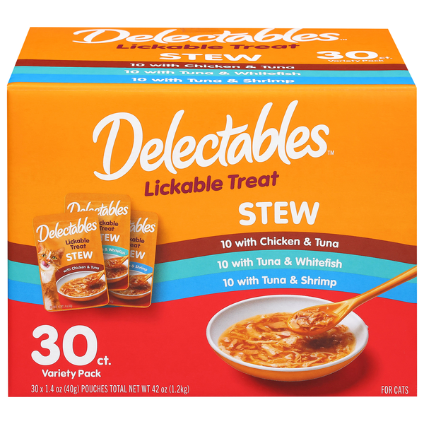 Delectables Stew Lickable Cat Treat Variety Pack - 30 ct
