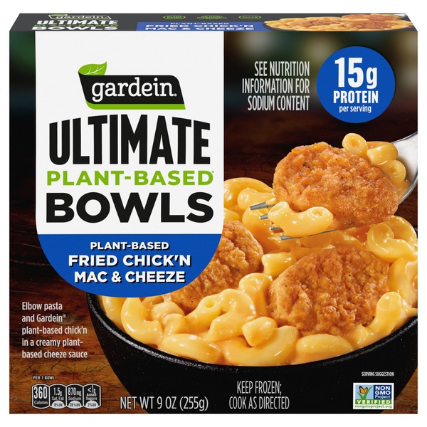 Gardein Ultimate Plant-Based Fried Chick'n Mac & Cheeze Bowl Frozen Meal