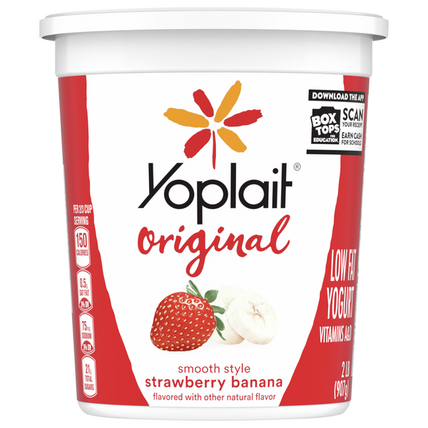 Save on Yoplait Original Yogurt Smooth Style Strawberry Banana Low Fat