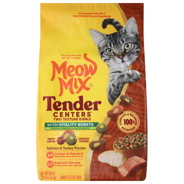 Meow Mix Tender Centers Salmon & Turkey Dry Cat Food