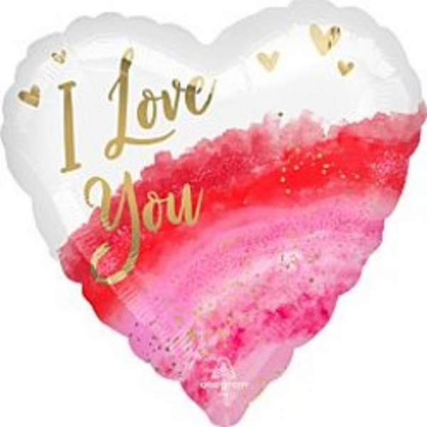 I Love You 18 Inch Helium-Filled Foil Balloon (Design Varies)
