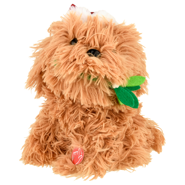 Smart Living Holiday Animated Plush Tan Puppy