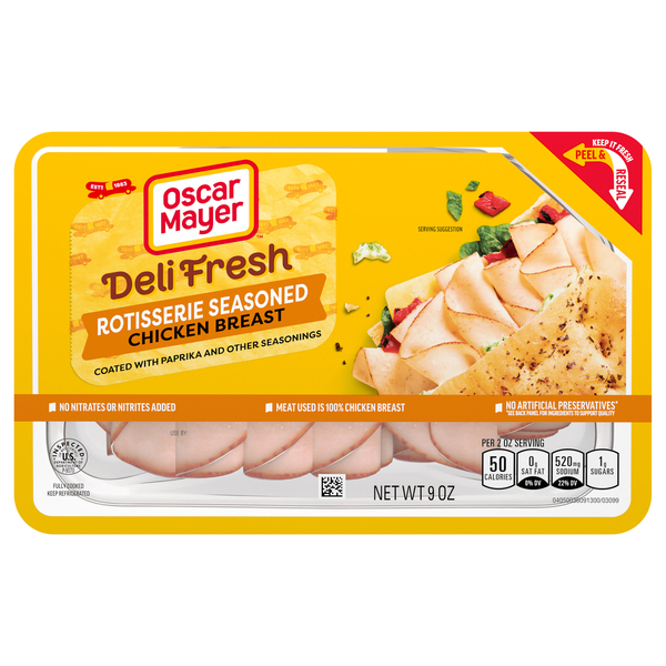 Oscar Mayer Deli Fresh Rotisserie Seasoned Chicken Breast Sliced