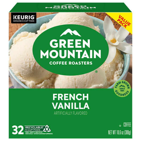 Green Mountain French Vanilla Flavored Light Roast K-Cup Coffee Pods