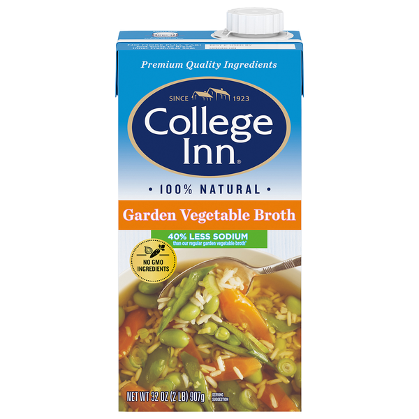 College Inn 100% Natural 40% Less Sodium Garden Vegetable Broth