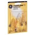 GE Decorative Light Bulb Crystal Clear 15 Watt