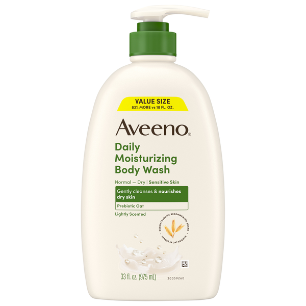 Aveeno Daily Moisturizing Lightly Scented Body Wash For Dry Skin Pump