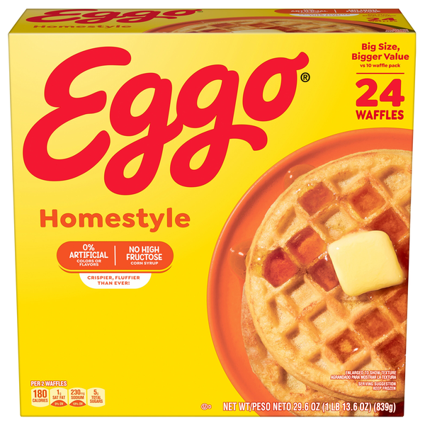 Eggo Homestyle Waffles Family Pack - 24 ct