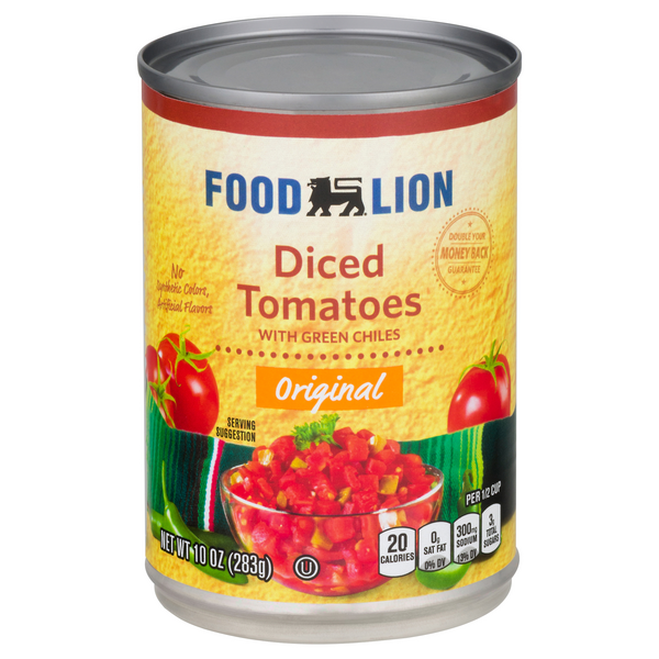 Save on Food Lion Tomatoes Diced with Green Chiles Original Order